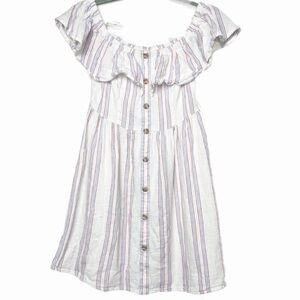 Gianni Bini red white and blue striped mini dress size Small